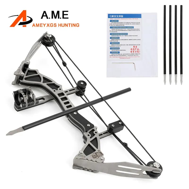 Set Arco Compound e Frecce, Potente Mini Arco con Pulegge in Acciaio Inossidabile per Tiro al Bersaglio, Sport e Intrattenimento