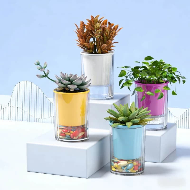 Vaso per piante grasse in vetro imitazione creativa, stile nordico, semplice e moderno, decorazione da scrivania, pianta succulenta personalizzata