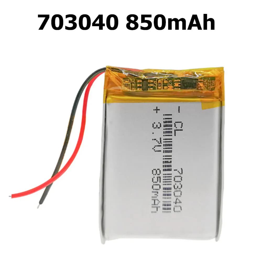 3,7 V 850 mAh 703040 Batteria per robot cozmo e vettoriale, campanello video WiFi SkyBell HD, altoparlante Bluetooth massaggiatore walkie-talkie