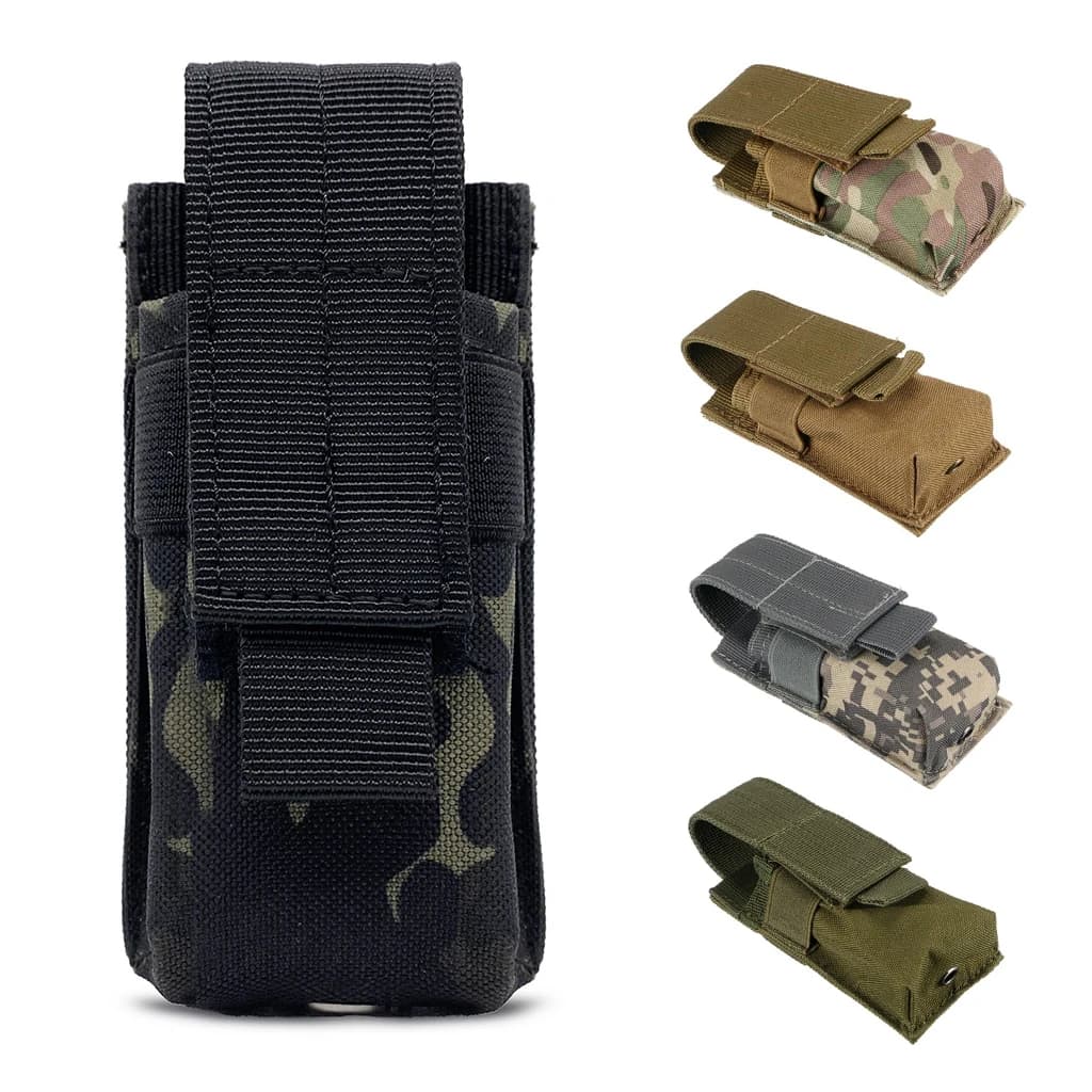 Fondina Tattica Molle per Torcia, Porta Caricatore Singolo, Fondina per Coltello M5 EDC 9mm, Borsa da Cintura per Caccia Outdoor