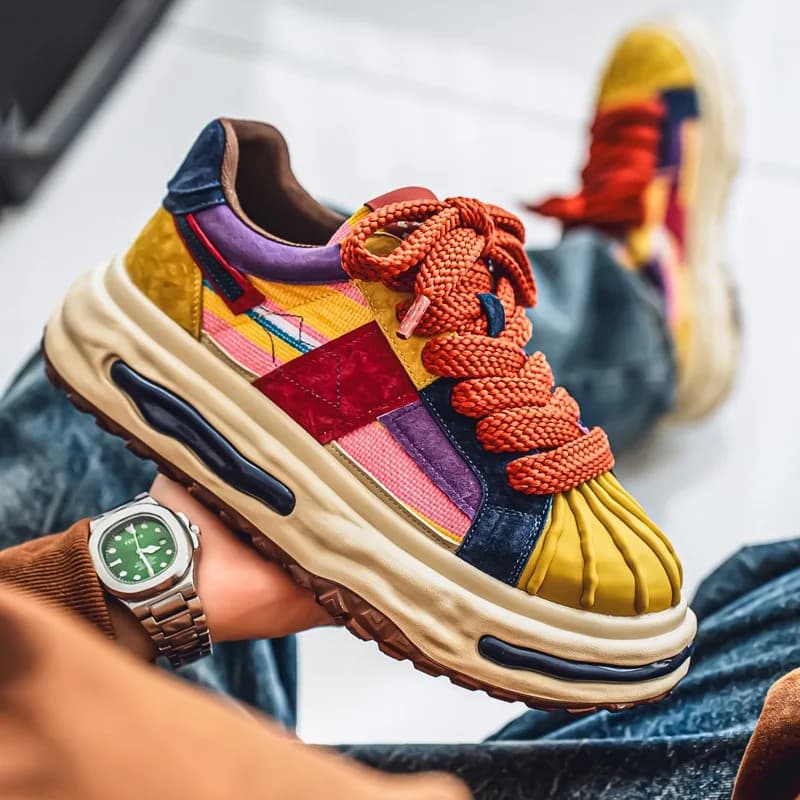 scarpe casual da uomo con plateau, sneaker casual, scarpe da ginnastica da uomo, zapatillas, scarpe da corsa per uomo, sneakers robuste