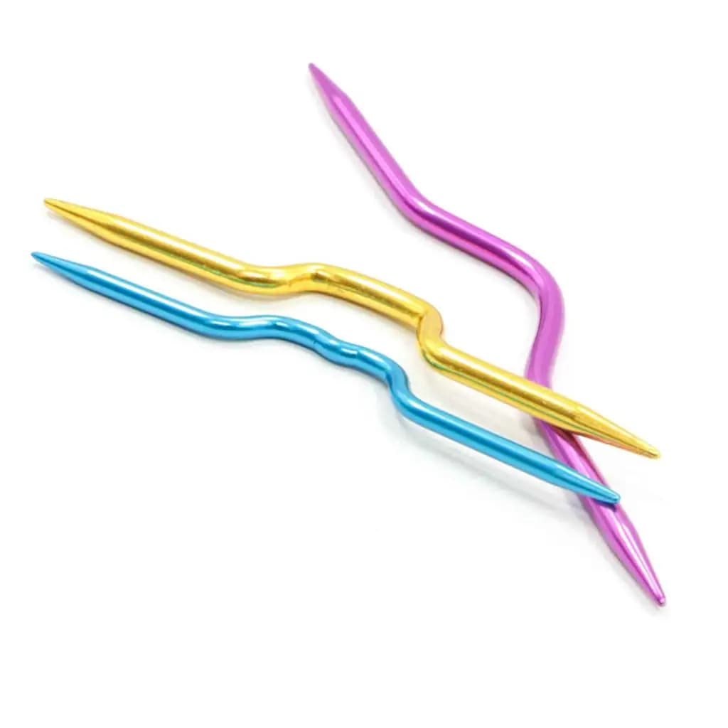 Set di uncinetti ergonomici in alluminio per principianti, kit per uncinetto e maglia, con uncinetti lunghi per pizzo