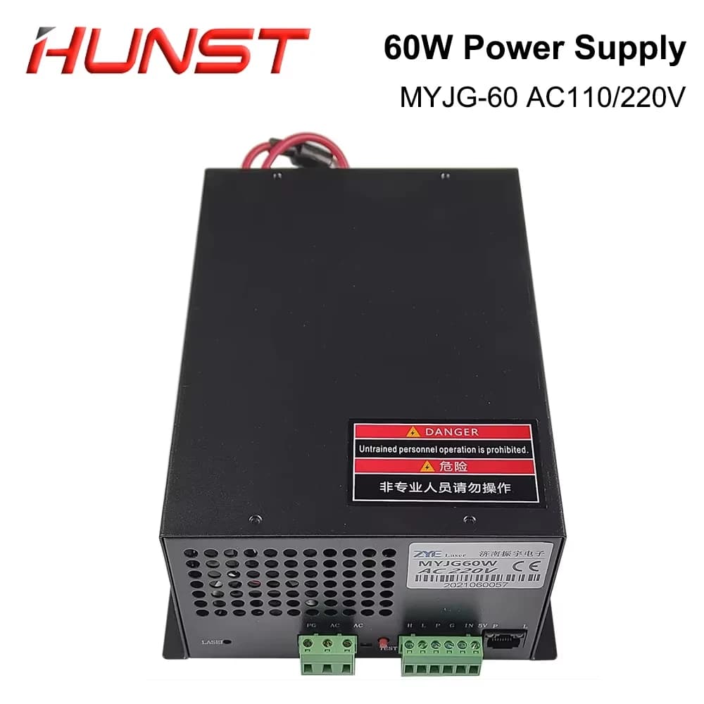 Hunst MYJG 60W CO2 Laser Power Supply 110V/220V Optional, Suitable For 50~70W Cutting And Engraving Machine