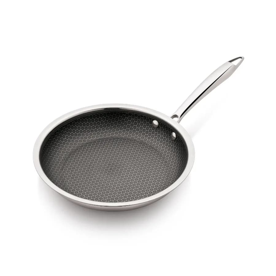 10-inch Tri-Ply Stainless Steel Hybrid Non-Stick Fry Pan with Cool Touch Stainless Steel Handle