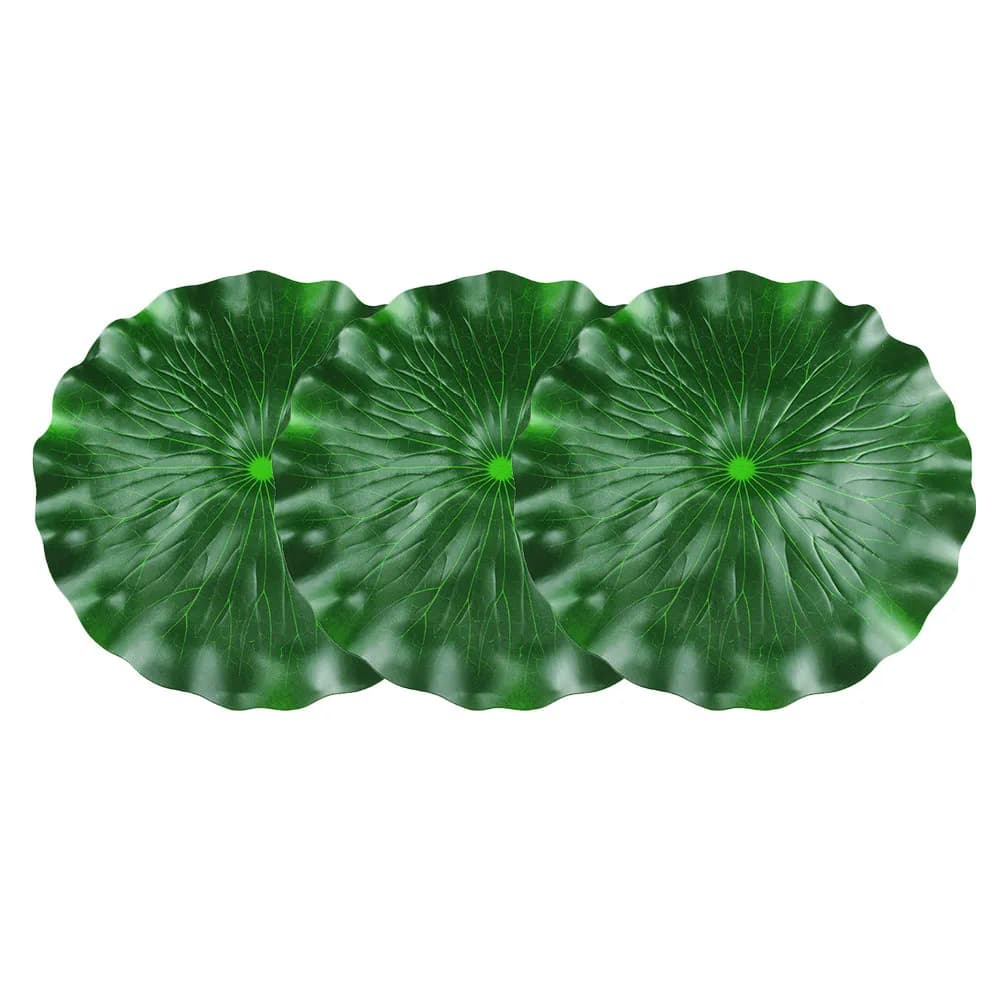 3 foglie di loto artificiali per decorare acquari, laghetti, giardini, piscine, ornamenti galleggianti, decorazioni con piante finte