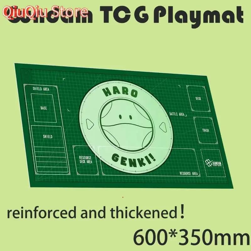 Fai da te Gundam Gioco di carte Tappetino da gioco 600x350mm Haro Design Giocatore singolo Tappetino antiscivolo Anime TCG Battlefield Tappetino da scrivania Giocattolo per bambini Regalo