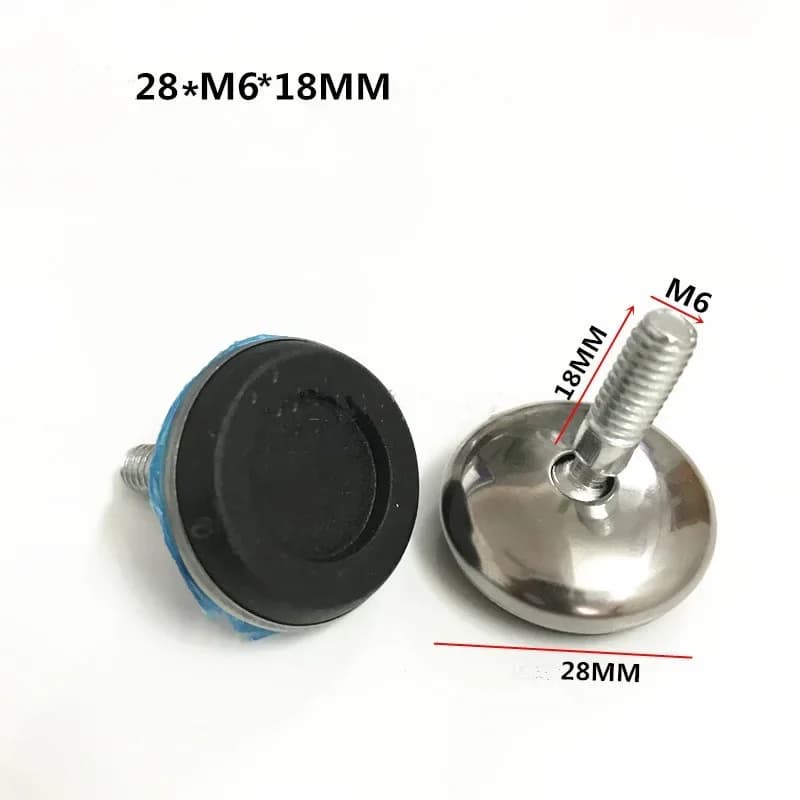 Piedini per mobili livellanti regolabili in acciaio inossidabile M6 M8, cuscinetti antigraffio per gambe per sedia, tavolo, armadio, sgabello, divano