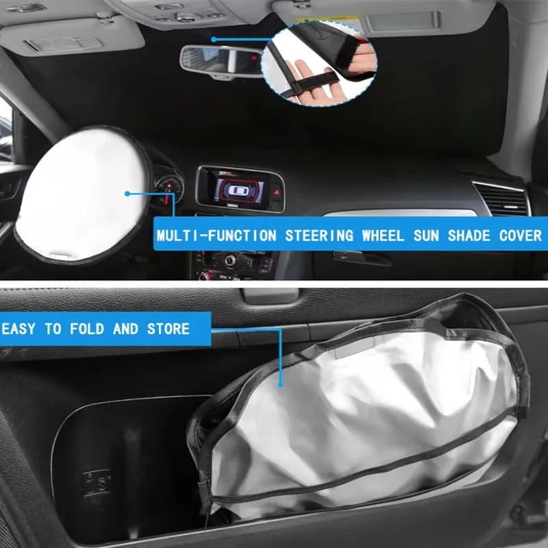 Parasole per Volante Auto BMW X7 G07 2019~2027, Accessorio Estivo per il Raffreddamento, Isolante Termico per Parabrezza Anteriore