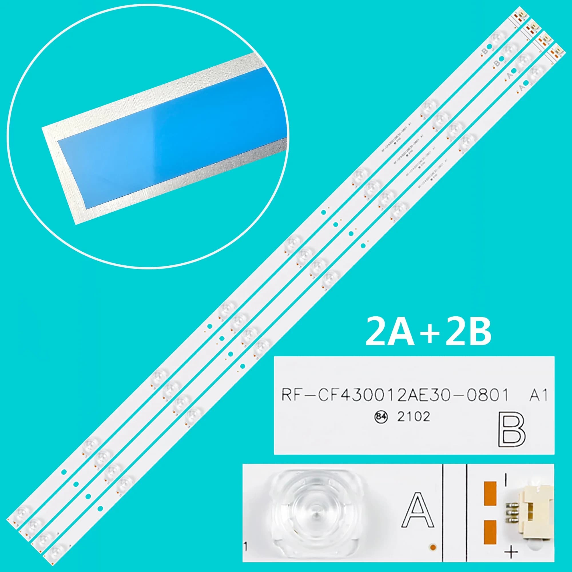 LED BackLight Strip For TX-43LX650B 43HAQ6361 43UA9600 LT-43VGQ8255 43-FUF-9060 QLED430D700 43QF5D53DG 43HAQ7350