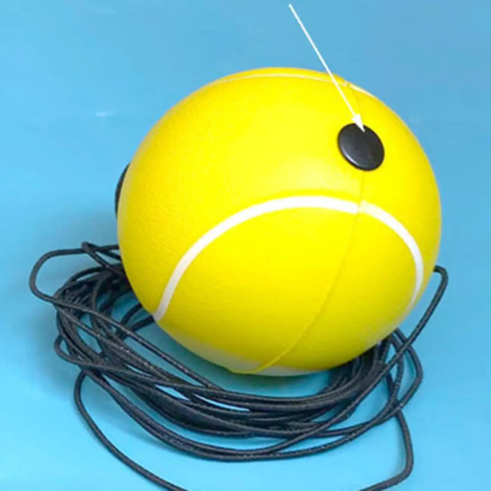 Palla da tennis durevole con strumento per cordino Palla da allenamento per tennis da 63 mm Allenamento sostitutivo per praticare giocatori principianti
