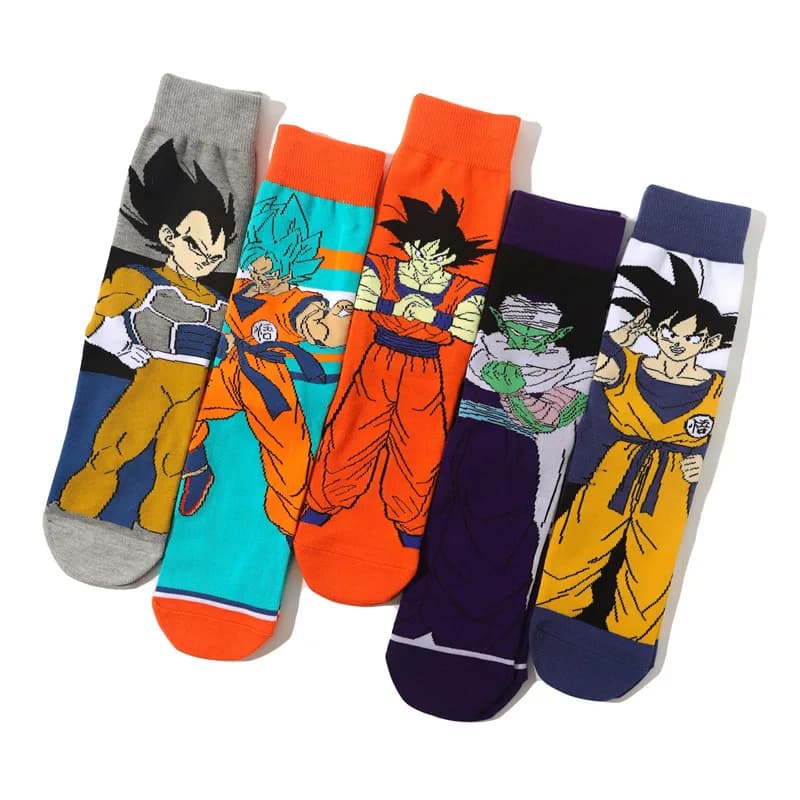 Hot New Dragon Ball Couples Cosplay Sock New Anime Fashion Socks Personality Hip Hop Harajuku Funny Socks