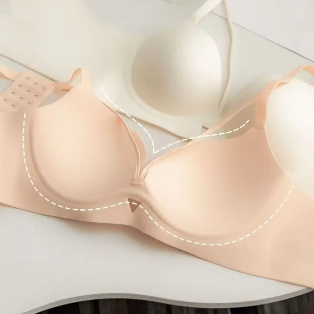 Breathable 3/4 Cup Push-up Bra Women Deep V Leopard Seamless Underwear Lingerie Anti-sagging Wireless Deep V Bra Gifts