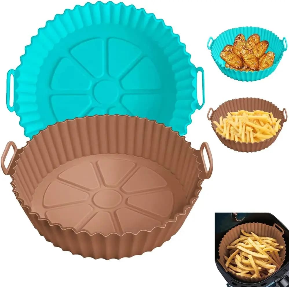 Silicone Coatings Air Fryers 3-5 QT, Reusable and Easy to Clean, Best of Paper Oven