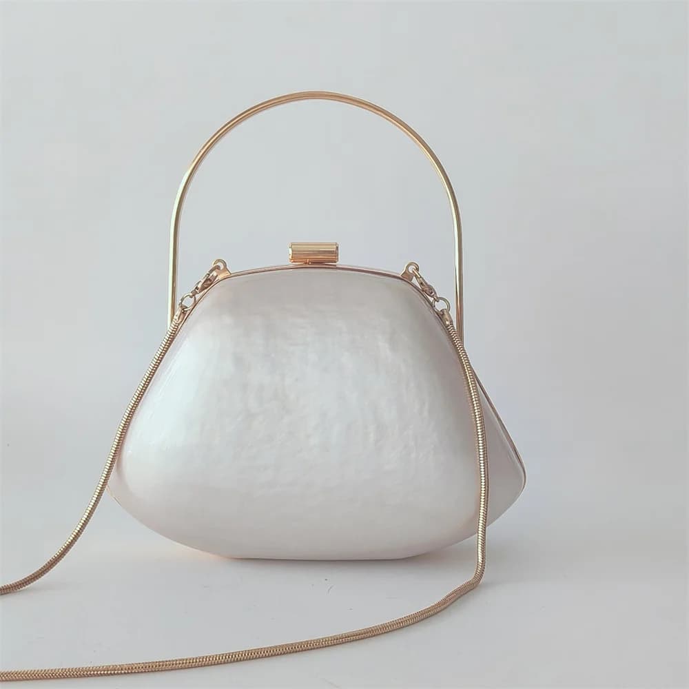 Designer Solid Shell Wedding Party Pochette Dress Bag Banchetto Bag Brand Wallet Evening bag in fashionable woman acrylic