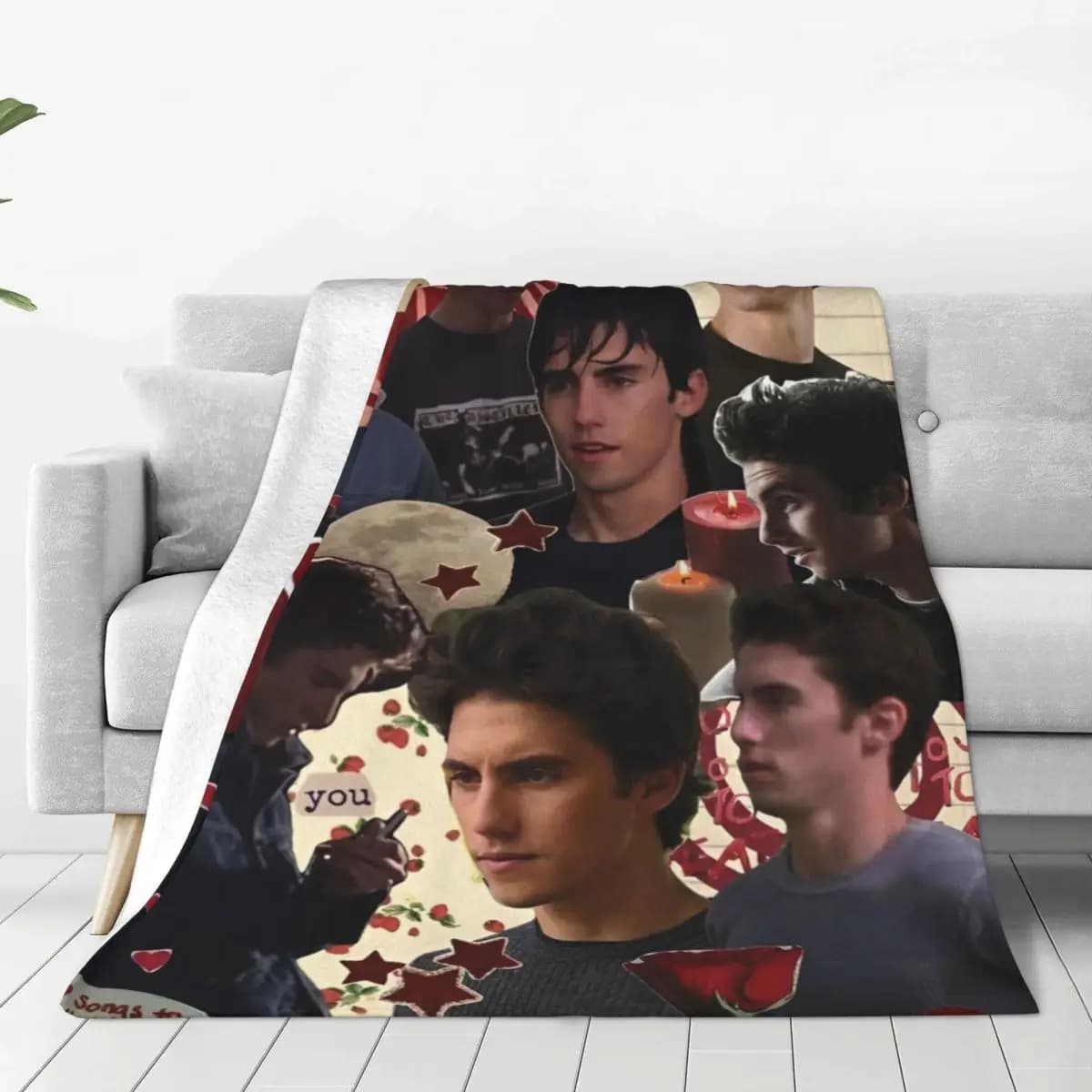 Gilmore Girls Jess Mariano Love Kiss Blanket Decorative Flannel Throw Blanket For Living Room Soft Warm Quality Bedspread