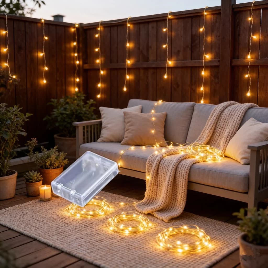 Luci a Filo LED a Batteria 10/20/50/100 LED, Ghirlanda Luminosa per Decorazioni Natalizie, Matrimoni, Feste, Casa e Camera da Letto