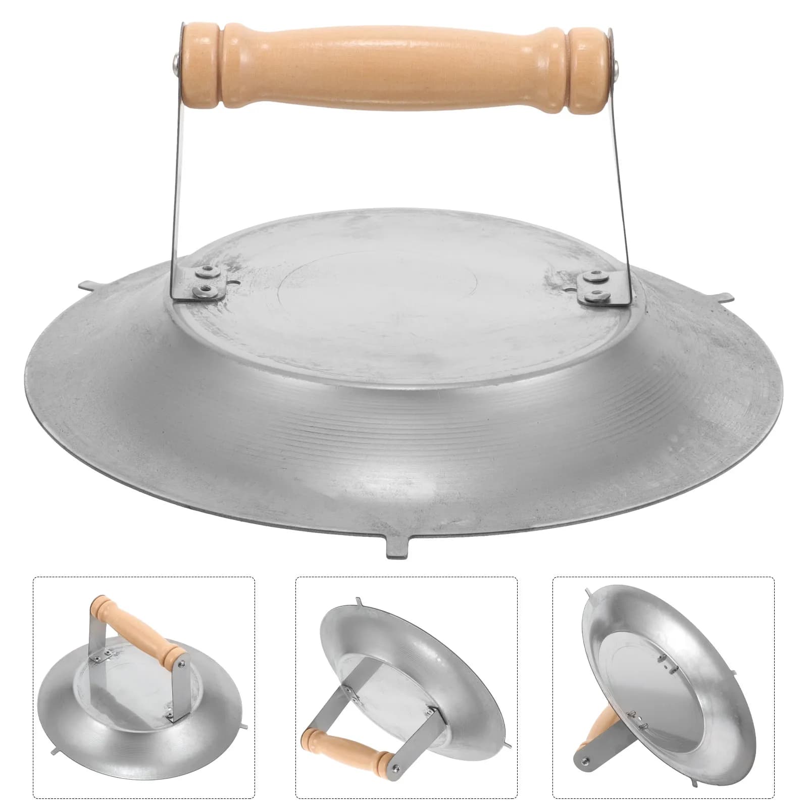 Coperchio Sollevabile in Acciaio Inossidabile per Griglie BBQ, Forni, Friggitrici ad Aria, Microonde - Resistente al Calore, Anti-scottatura, con Manico