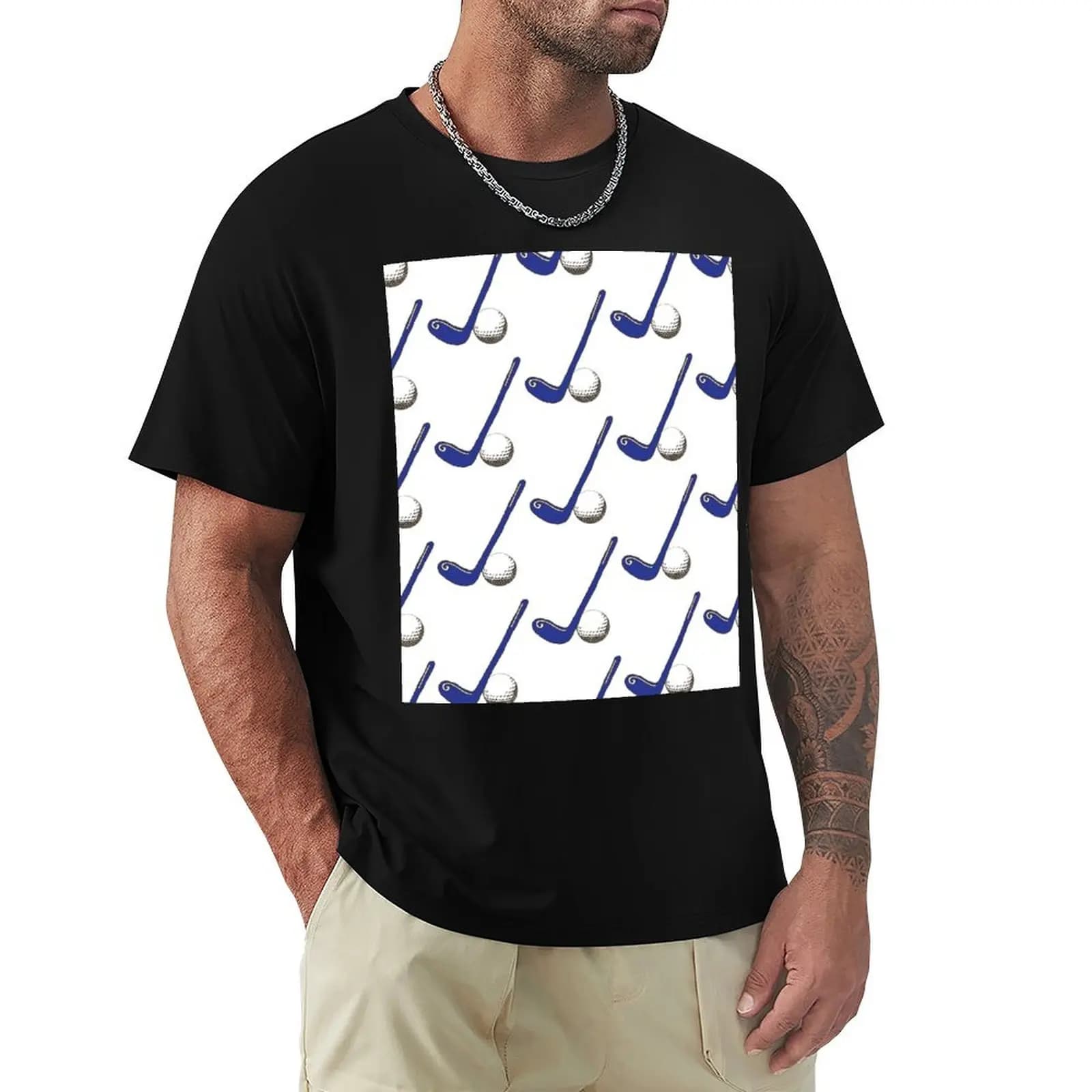 Golf. T-shirt con pallina da golf T-shirt casual basic in stile street style
