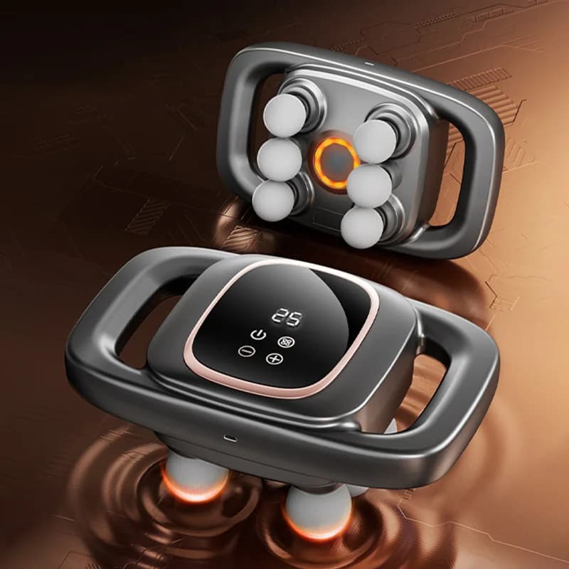 Deep massage with multi-head massage gun Pistola for LCD band Electric massage gun for body in professional degree lumbar waist for body relaxation
