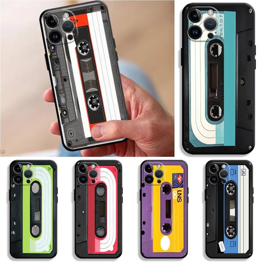 Cover per telefono a forma di cassetta vintage per Apple iPhone 17 Pro Max 16 11 17e 14 13 XR XS MAX 12 Air 15 Pro 7 8