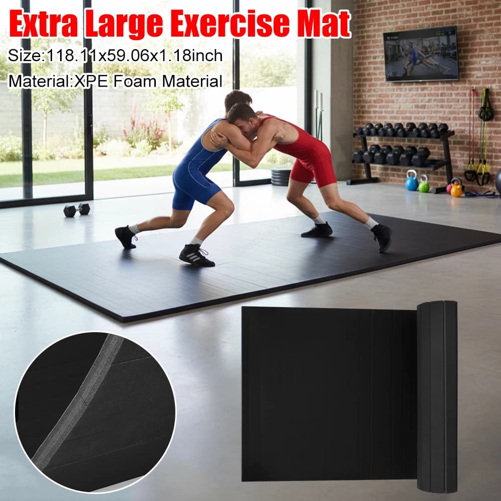 Carpet Thick Anti-slip for Training 300x150x3cm Extra Large in XPE Foam with Anti-slip Base for Gymnastics Indoor, Martial Arts, Boxing, Yoga