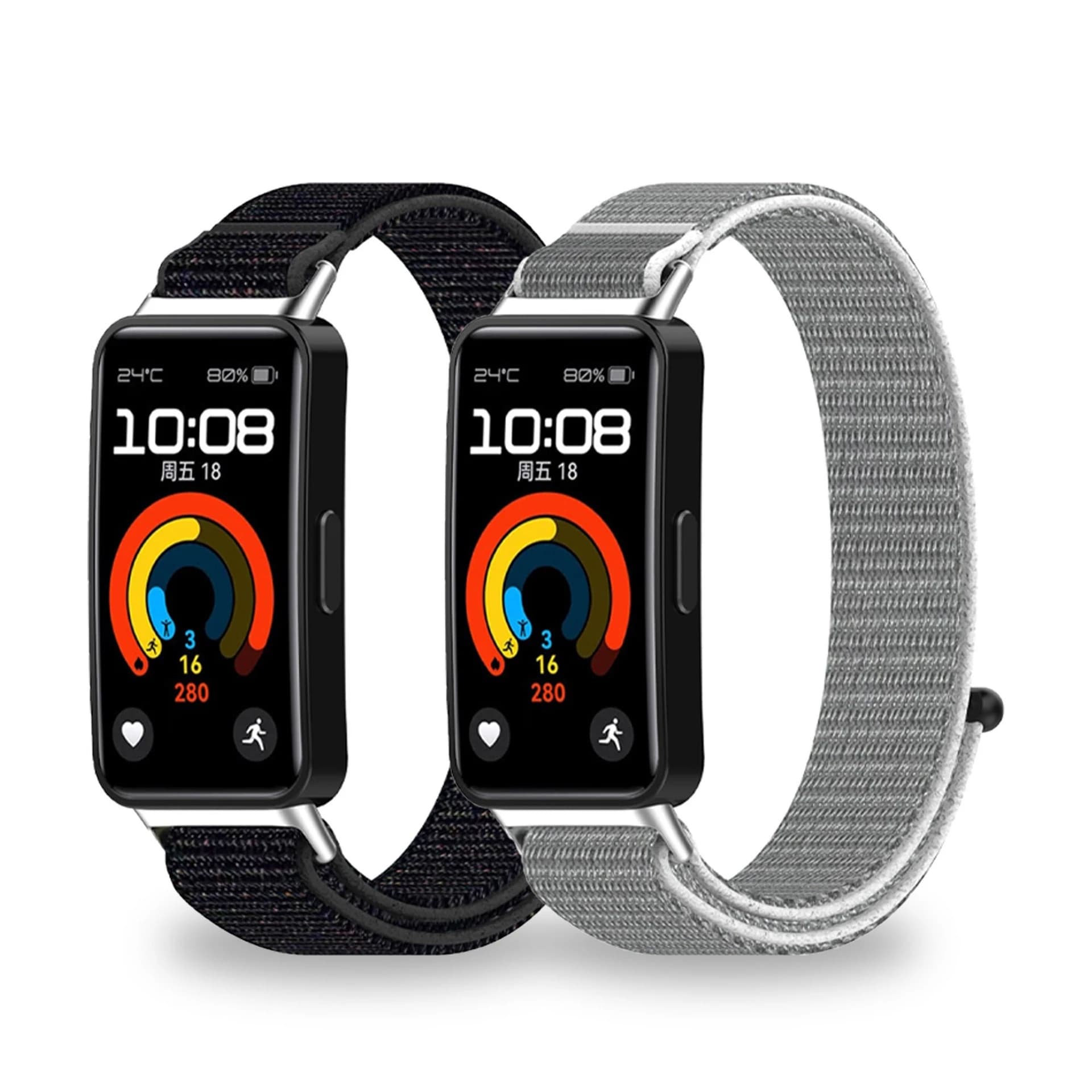 Classico cinturino per orologio con anello in nylon per cinturino per orologio Huawei 8/9/10 cinturino con anello in nylon con velcro