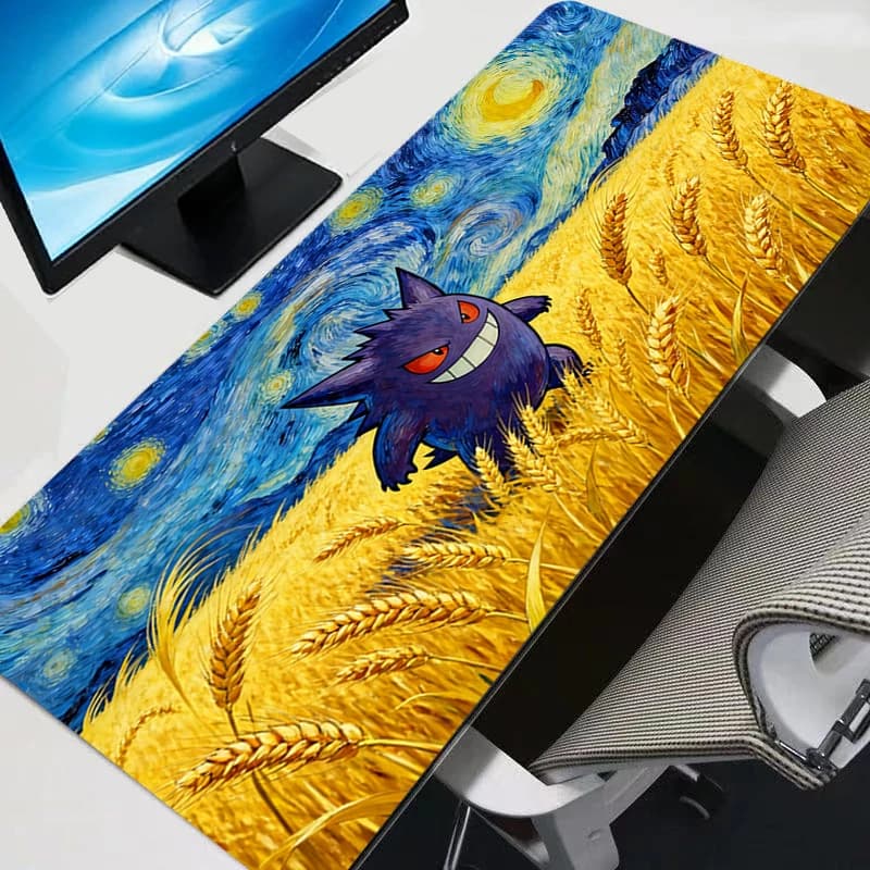 Tappetino per mouse Anime Gamer Accessori da gioco Varmilo Tastiera PC Tappetino da scrivania per computer Tappeto XXL Pokemon Pikachu Gengar Tappetino per mouse