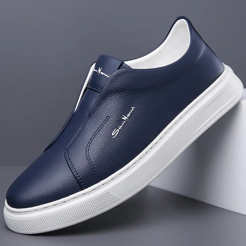Scarpe da uomo in pelle, comode, traspiranti, antiscivolo, di tendenza, con suola morbida, per sport e tempo libero