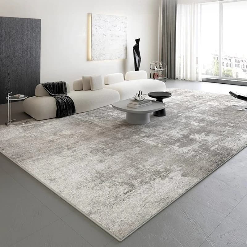 Tappeti moderni e minimalisti per soggiorno Arredamento camera da letto di lusso Tappeto grigio Soffice tappeto morbido per la casa Tappetino in peluche antiscivolo spesso