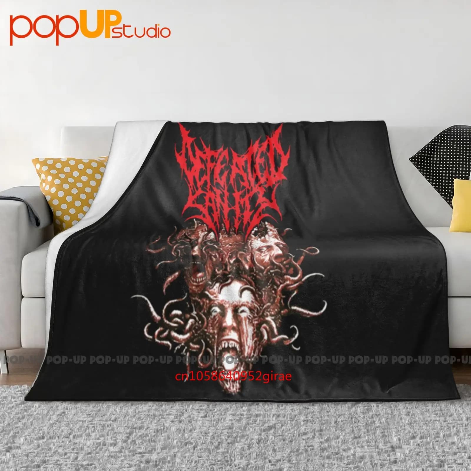 Defeated Sanity Tedesco Tecnico Brutal Death Metal Soffocation Coperta ultra morbida Trapunta Copridivano invernale Copriletto