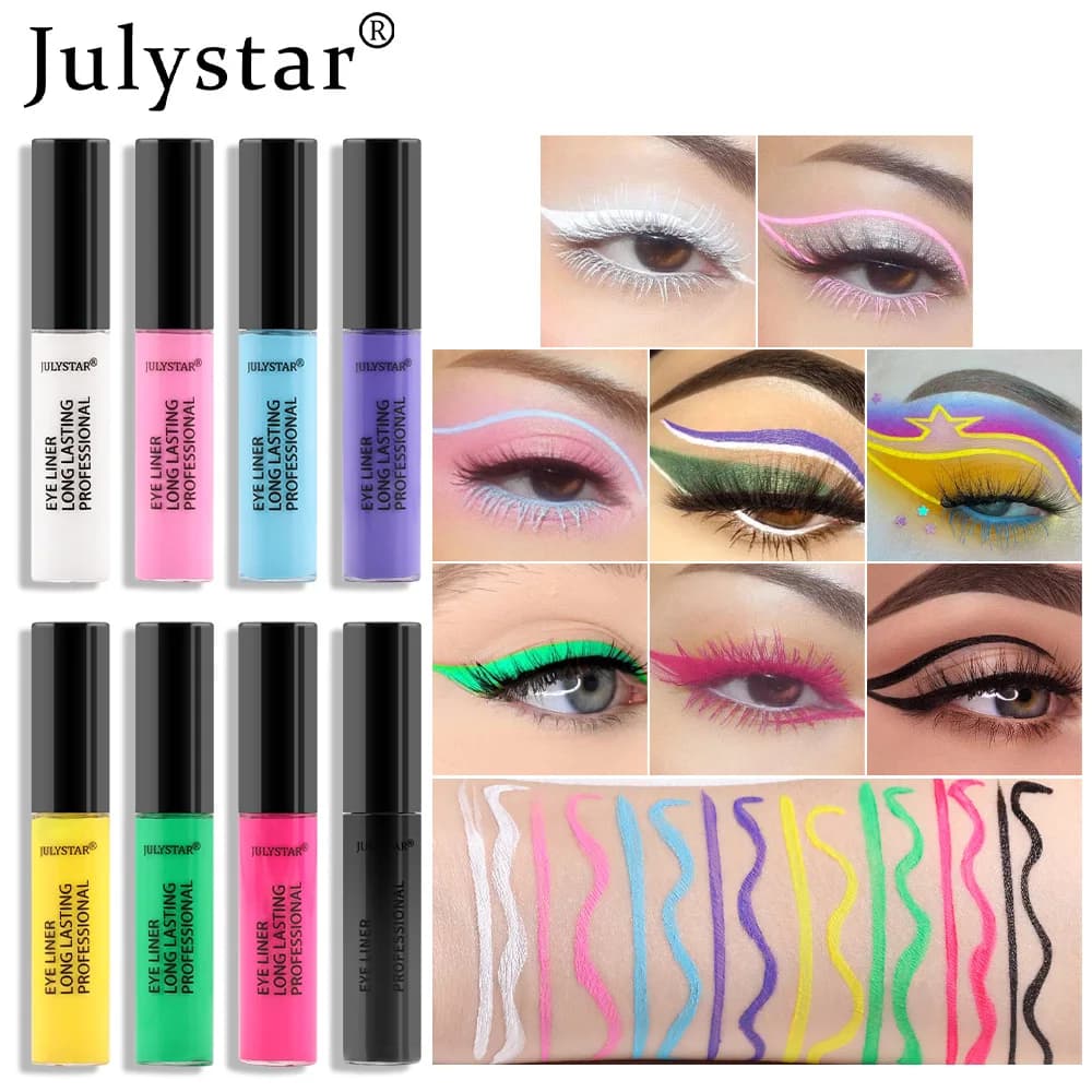 Eyeliner Julystar for Halloween, Colorful, Waterproof, Oil Resistant and Anti-Watch