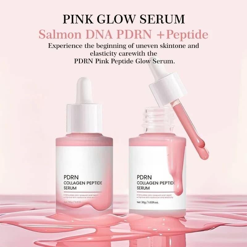 Salmon PDRN Collagen Peptide Facial Serum for Dull Skin - Boosts Elasticity Skin Renewal Repair Korean Beauty Product Collagen