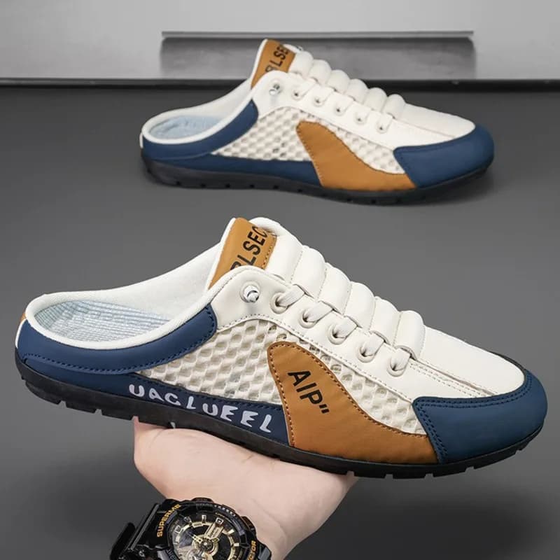 Ciabatte Estive da Uomo, Sneakers Traspiranti in Rete, Scarpe Casual Leggere Antiscivolo per la Spiaggia