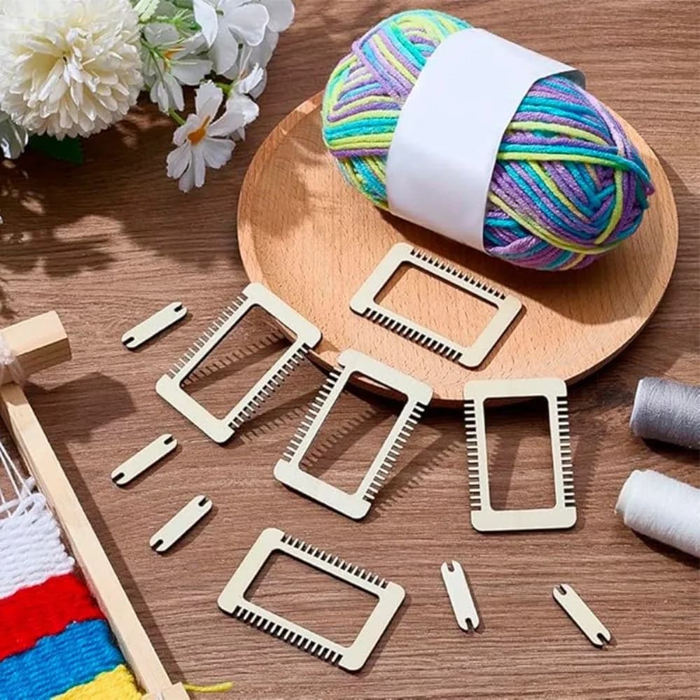 New Lightweight Wooden Sewing Kit Hand Woven Easy Operate Weaving Loom Kit DIY Craft Yarn Weaving Tools For Weaving Lovers