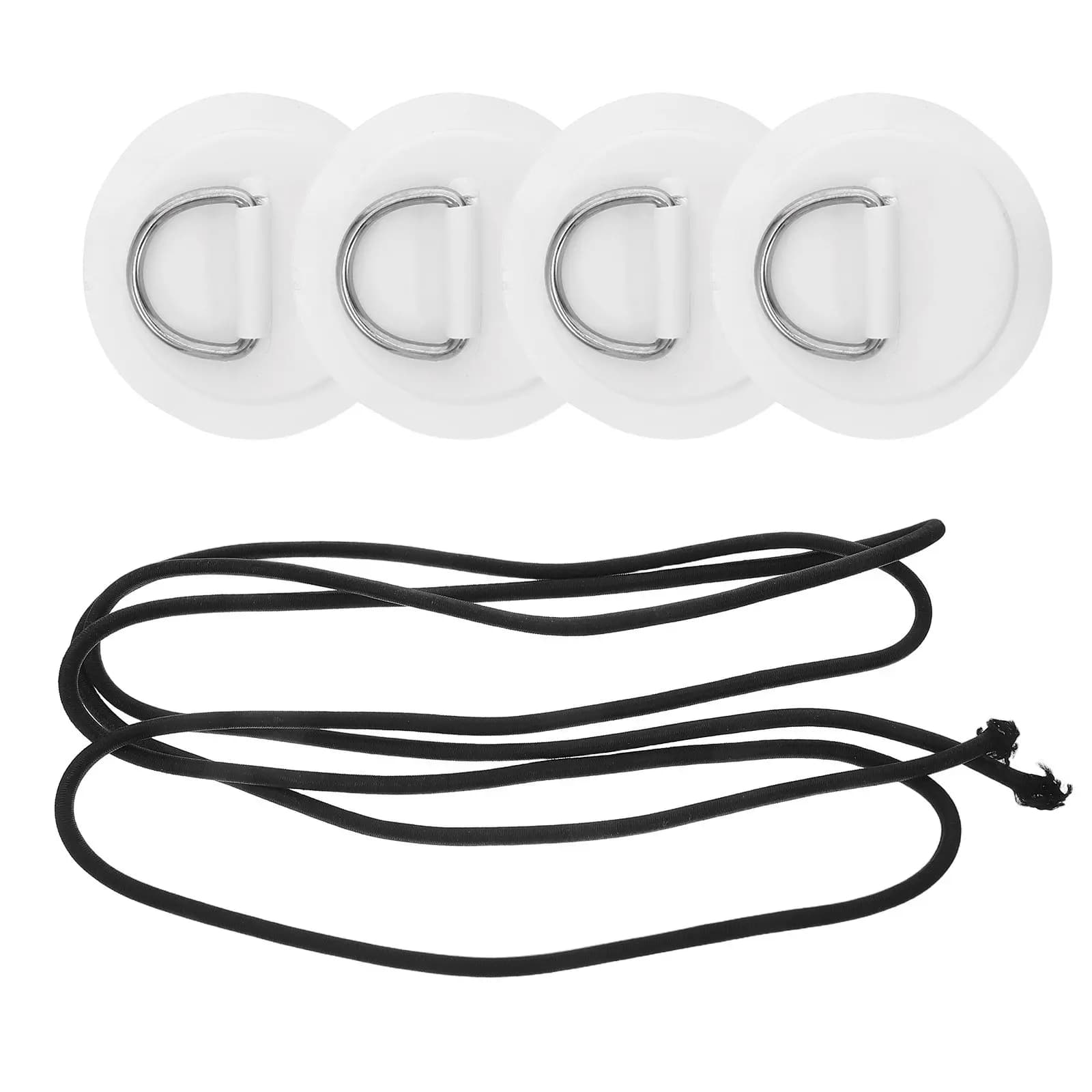 Set di 1 kit di anelli a D in PVC per tavole da SUP gonfiabili, kayak e canoe - Punti di fissaggio leggeri e impermeabili con anelli per corda elastica