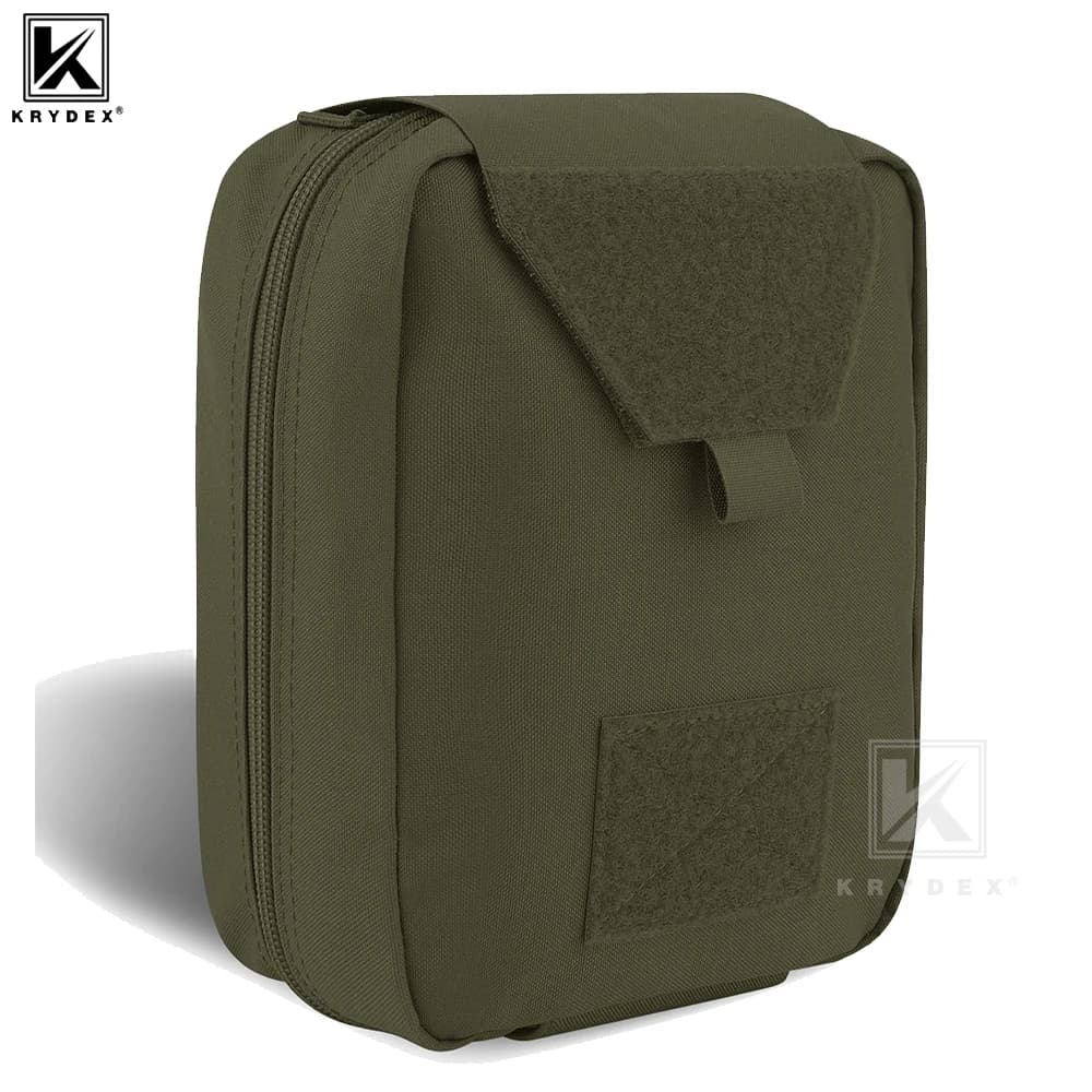 KRYDEX Tactical MOLLE First Aid Kit Pouch Large Rip Away Medical Pack, Quick Release Travel Outdoor Hiking Mergency Survival Bag
