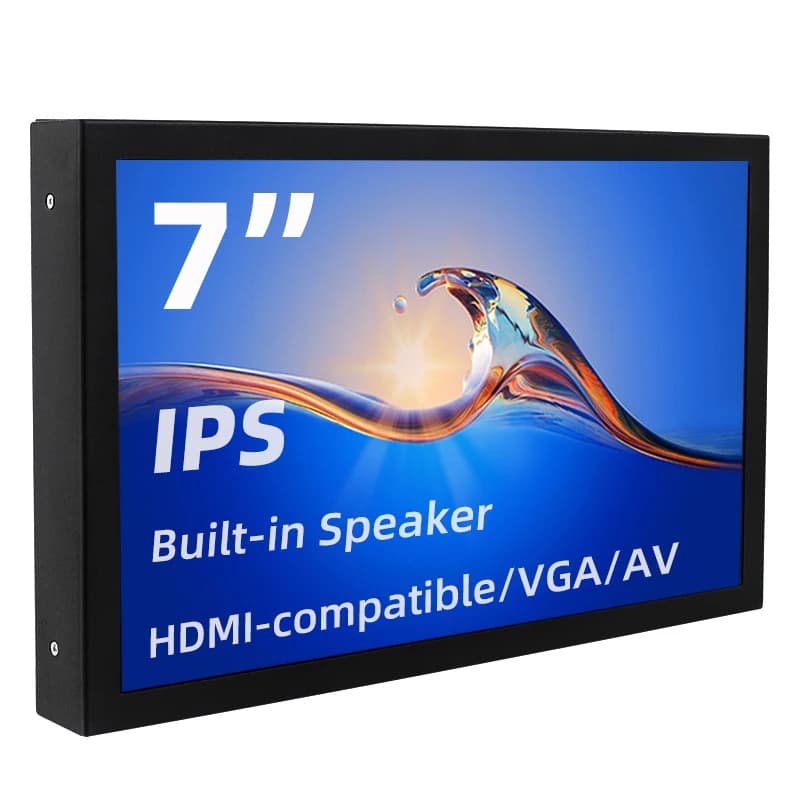 7 inch portable display IPS 1024x600 LCD VGA AV input compatible HDMI DC Type C Power supply for PC Laptop Camera TV Box Screen DVD