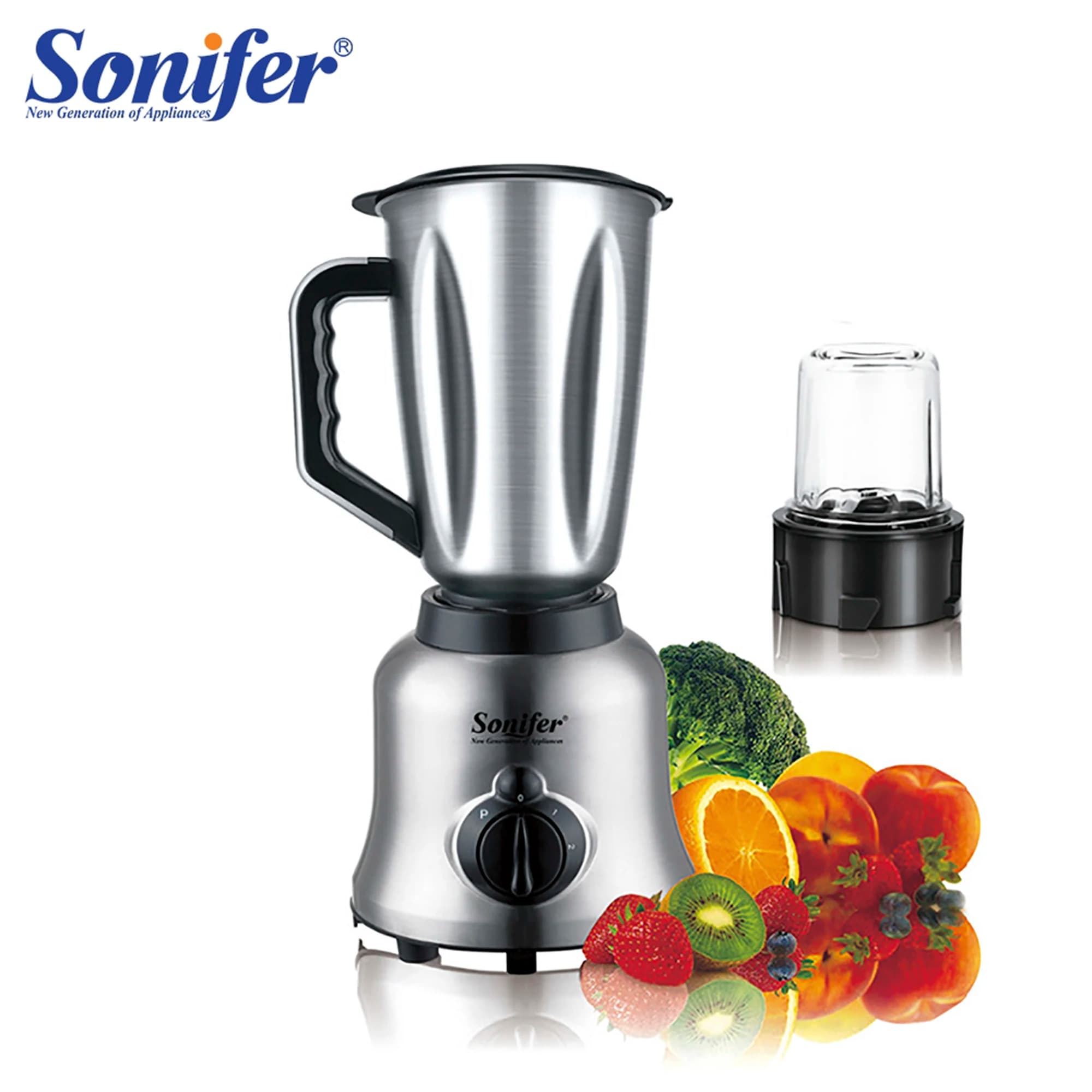 2 in 1 blender and tritacarne and juicer and mixer 400W stainless steel kitchen robot for fruit whipped ice Sonifer