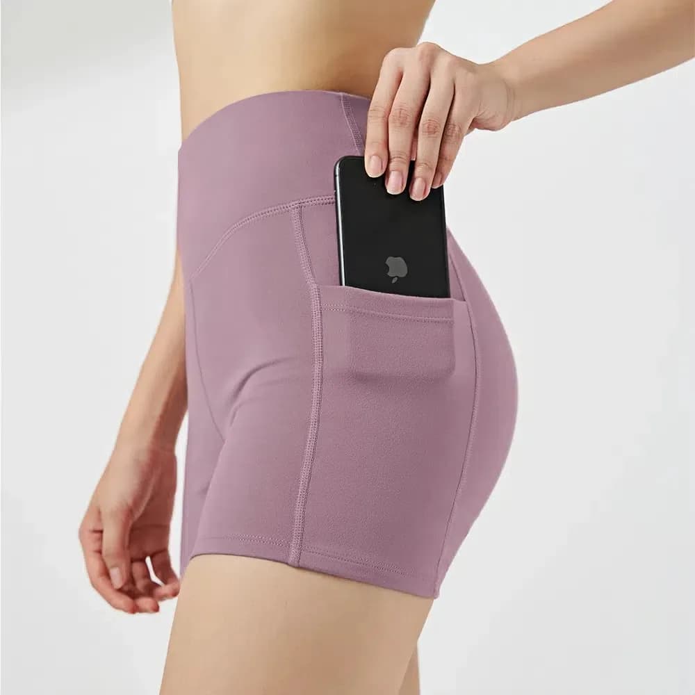 Pantaloncini Yoga Estivi da Donna, Shorts da Palestra Traspiranti, Pantaloncini da Ciclismo Sportivi a Vita Alta, Leggings Corti da Allenamento Femminili