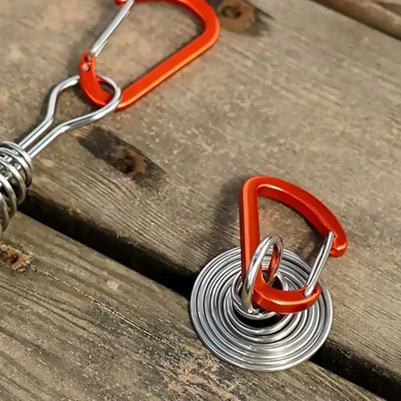 1-5 pezzi tenditore per corda per tenda a lisca di pesce ancoraggio per chiodo ponte per polpo antivento con fibbia a molla adatto per attrezzi da campeggio all'aperto