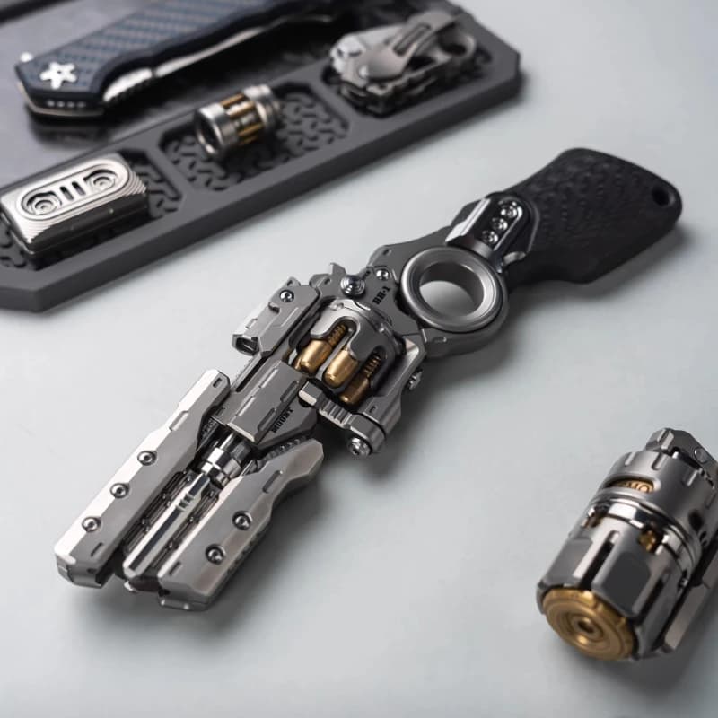 WANWU EDC Nuovo Giocattolo Meccanico in Lega di Zirconio, Replica di Cannone Elettromagnetico Destroyer