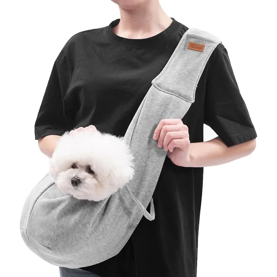 Trasportino reversibile per animali domestici a mani libere per cani e gatti con tracolla regolabile Custodia morbida e confortevole Ideale per i viaggi all'aperto