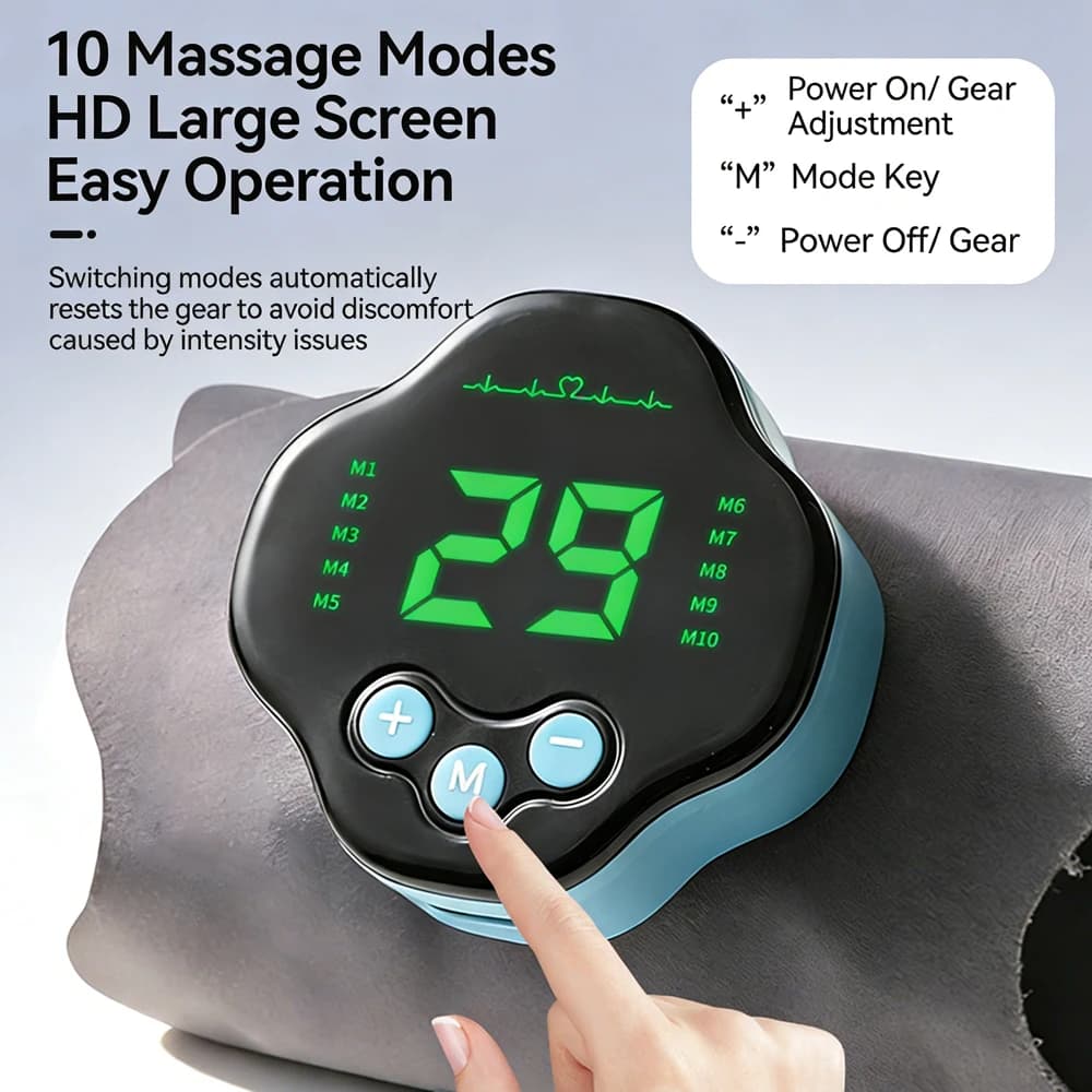 Massaggiatore elettrico per mani EMS a 29 livelli, microcorrente, senza fili, con batteria integrata da 300 mAh, supporto per polso.