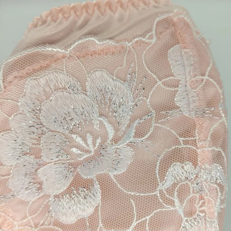 Japanese Style Light Luxury Men's Triangle Briefs, Sexy Embroidered Lace CD Lingerie, Mid-low Rise Convex Pouch Underwear