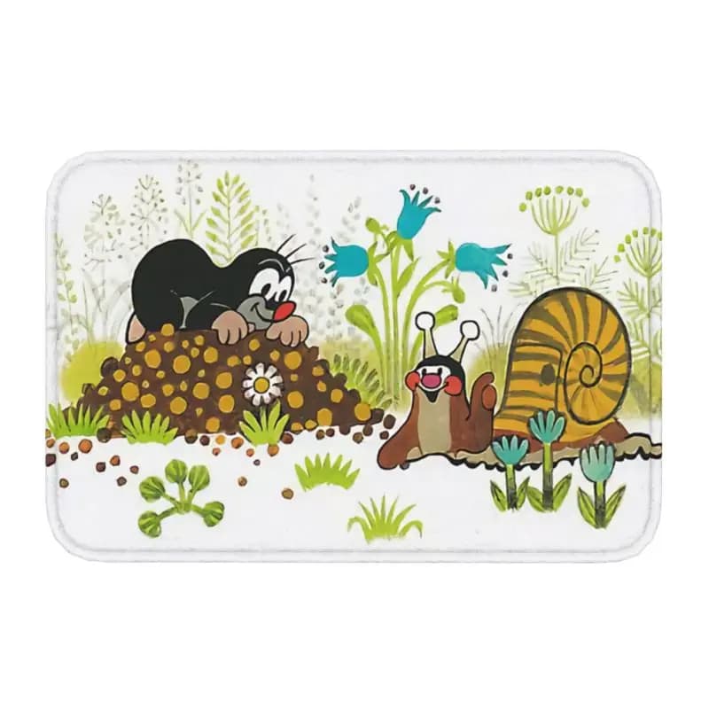 Kawaii Mole Krtek tappetino per porta d'ingresso antiscivolo assorbente per esterni carino piccolo Maulwurf zerbino cucina balcone tappeto d'ingresso tappeto