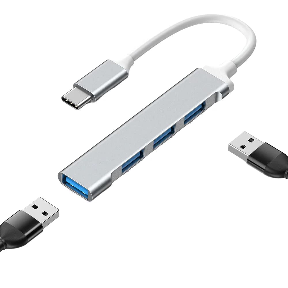 Adattatore hub USB 3.0 4 in 1 Interfaccia tipo C Docking station per laptop USB C Docking station multiporta OTG Hub extender Hub splitter