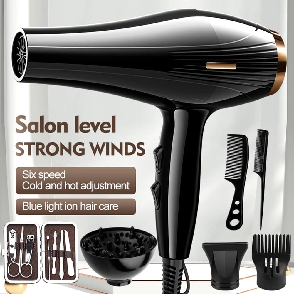 800 W Professional Glower hair dryer negative ionic home uses a diffuser nozzle for veil blower for hot veil