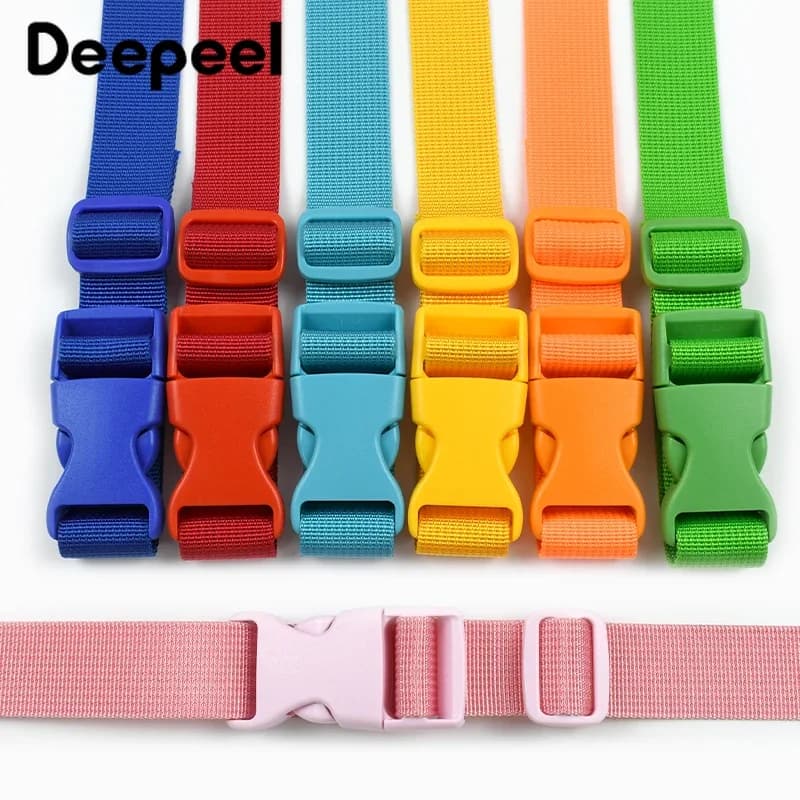 2/5Set 20/25mm Nastro in nylon Fibbia a sgancio in plastica per borsa Tracolla Zaino Tri-Glide Cursore Chiusura Gancio di regolazione Accessori