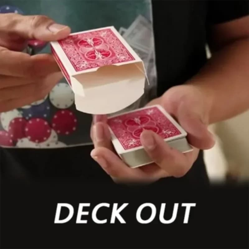 Deck Out Card Trucchi magici Illusioni Primo piano Oggetti di scena magici Il ponte reale passa attraverso la scatola reale Mago di strada Magia visiva Divertimento