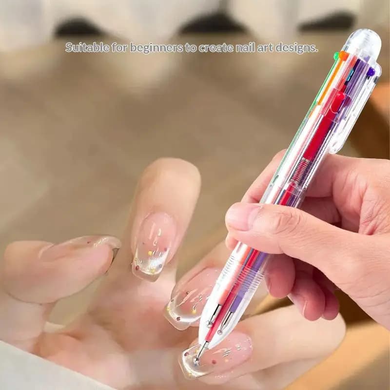 6 In 1 Crystal Pencil Picking Up Pen DIY Nail Dotting Tool Nail Art Dotting Pen Painting Drawing Carving Rhinestones Gemstone